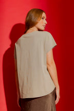 Khaki Washed Perfume T-Shirt