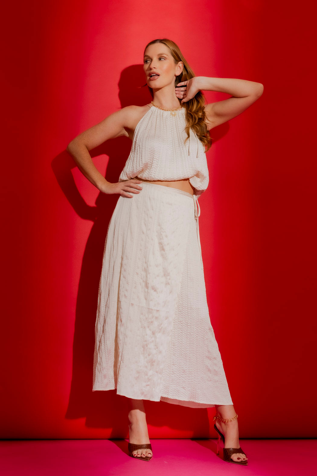 Ivory Wrap Skirt