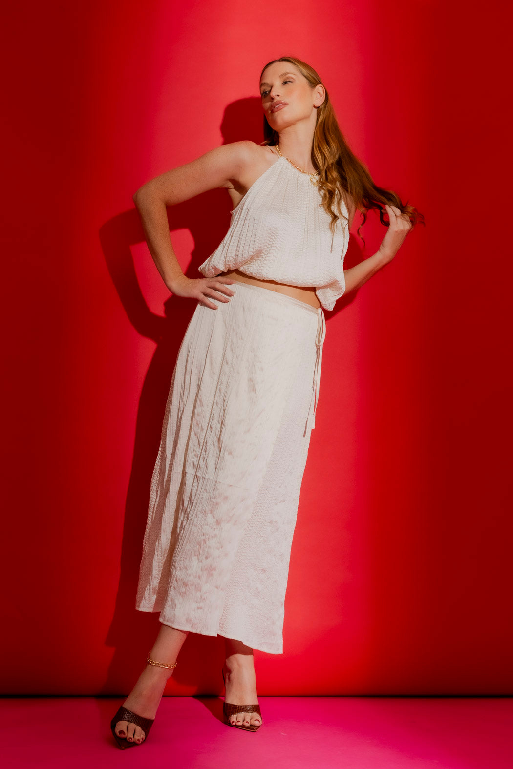 Ivory Drawstring Cami