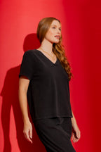 Washed Black V-Neck Tee Washed Black