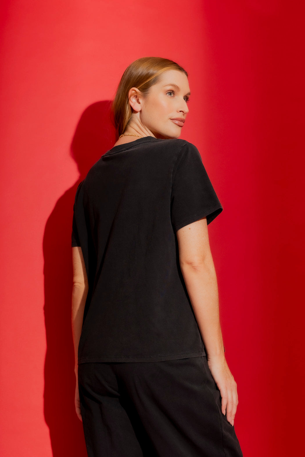 Washed Black V-Neck Tee Washed Black