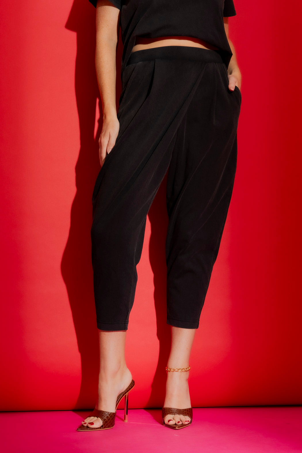 Washed Black Wrap Pant Washed Black