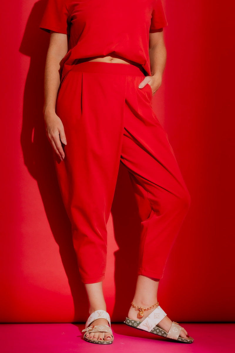 Washed Red Wrap Pant Washed Red