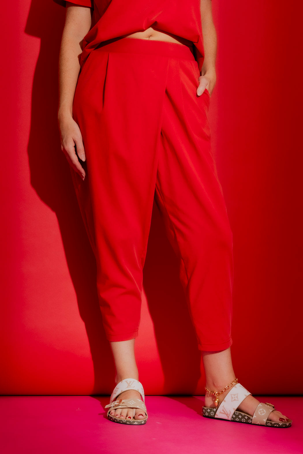 Washed Red Wrap Pant Washed Red