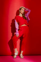 Washed Red Wrap Pant Washed Red