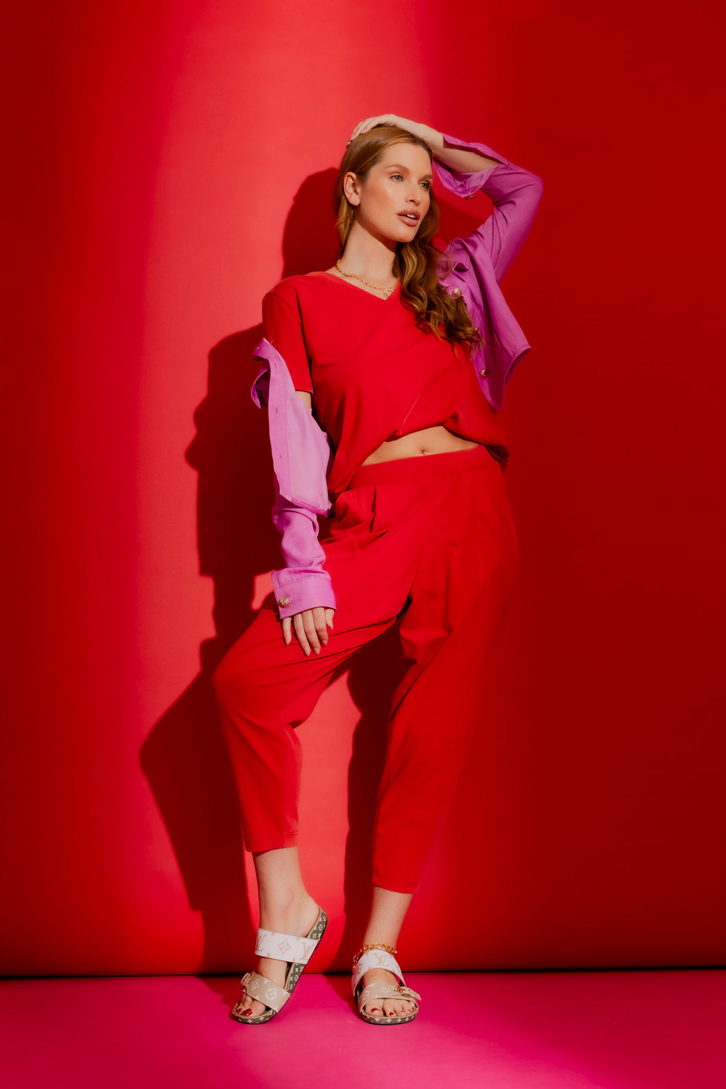 Washed Red Wrap Pant Washed Red