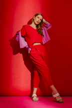 Washed Red V-Neck Tee Washed Red