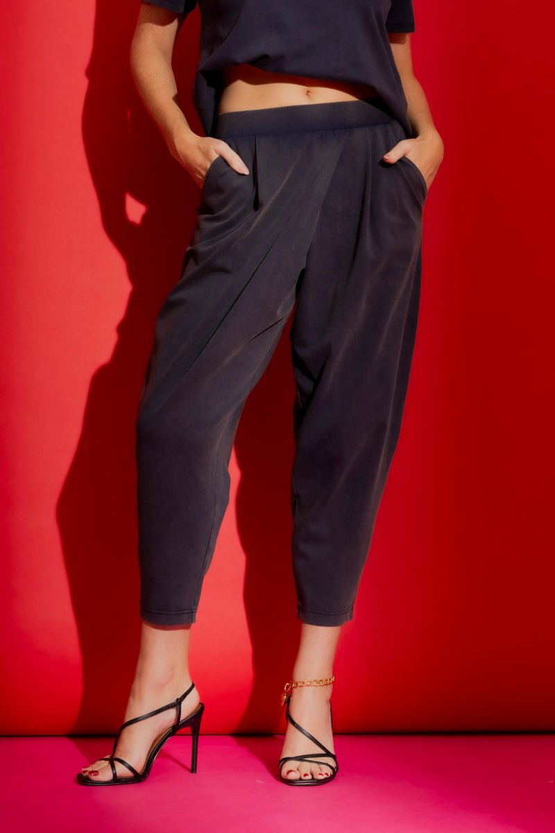 Washed Navy Wrap Pant Washed Navy