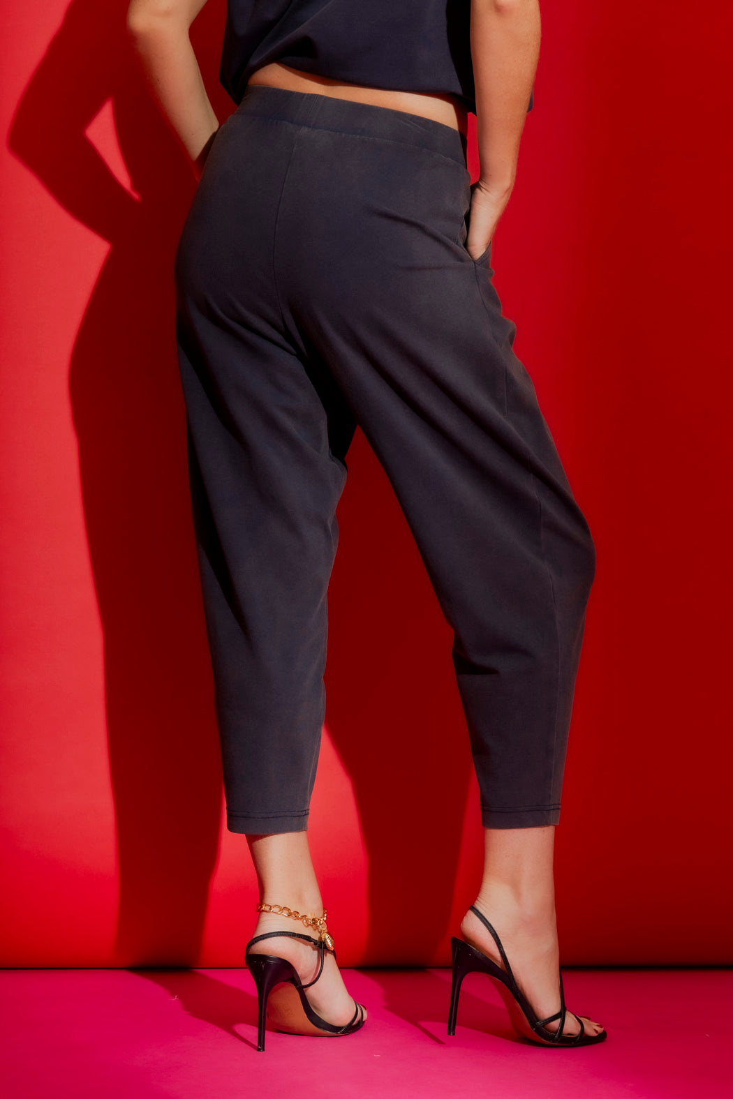 Washed Navy Wrap Pant Washed Navy