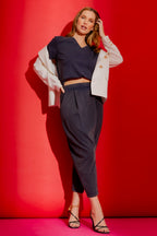 Washed Navy V-Neck Tee Washed Navy