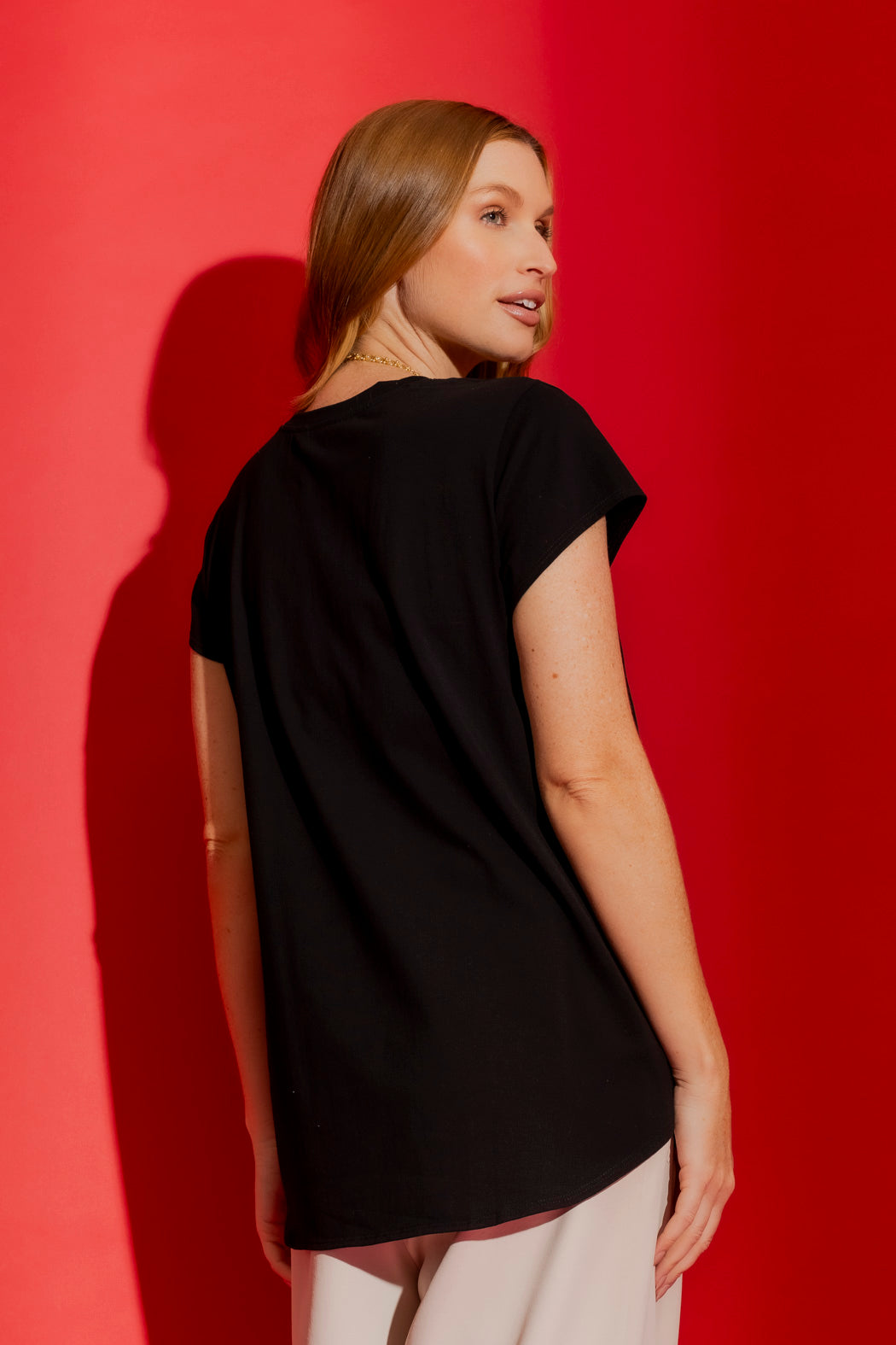 Black Sequin Dancer T-Shirt