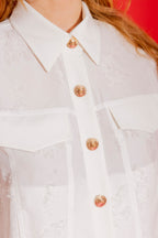 White Embossed Dallas Jacket