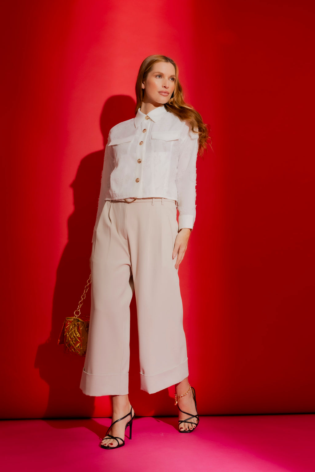 White Embossed Dallas Jacket