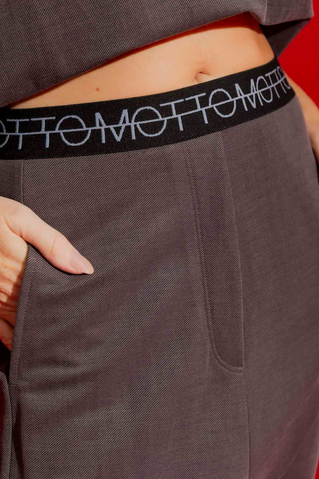 Charcoal Lux Twill Casual Pant