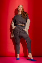 Charcoal Lux Twill Casual Pant