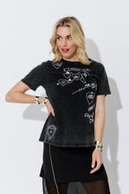 Charcoal Washed Cotton Freedom T-Shirt