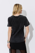 Charcoal Washed Cotton Freedom T-Shirt