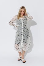 Ivory/Black Spot Long Shirt