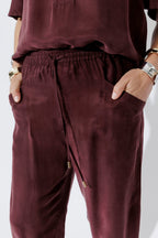Chocolate Cupro Dart Pant
