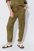 Soft Khaki Cupro Dart Pant