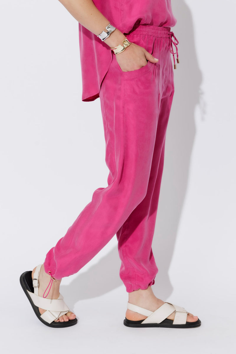 Pink Cupro Dart Pant