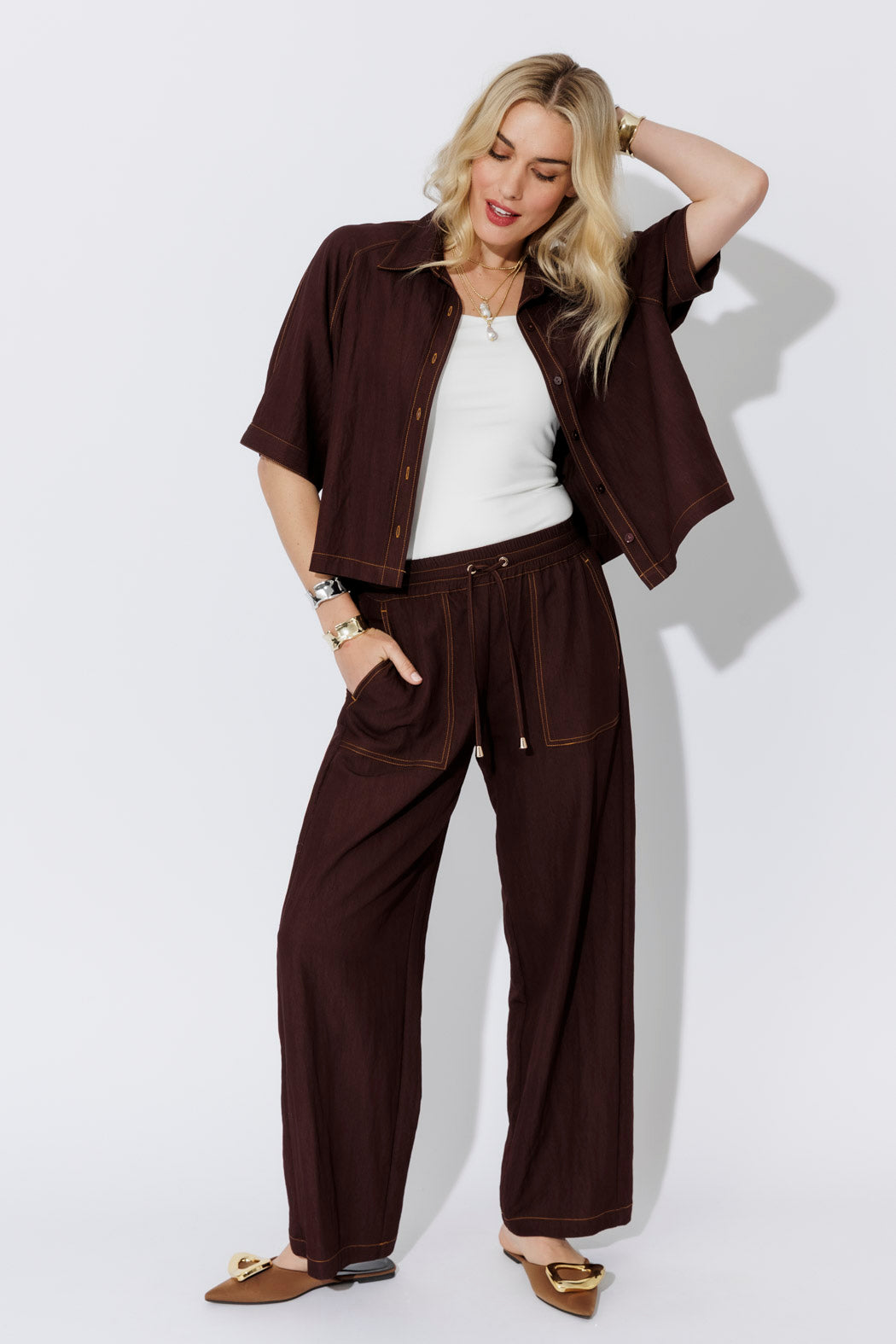 Mahogany Raglan Shirt