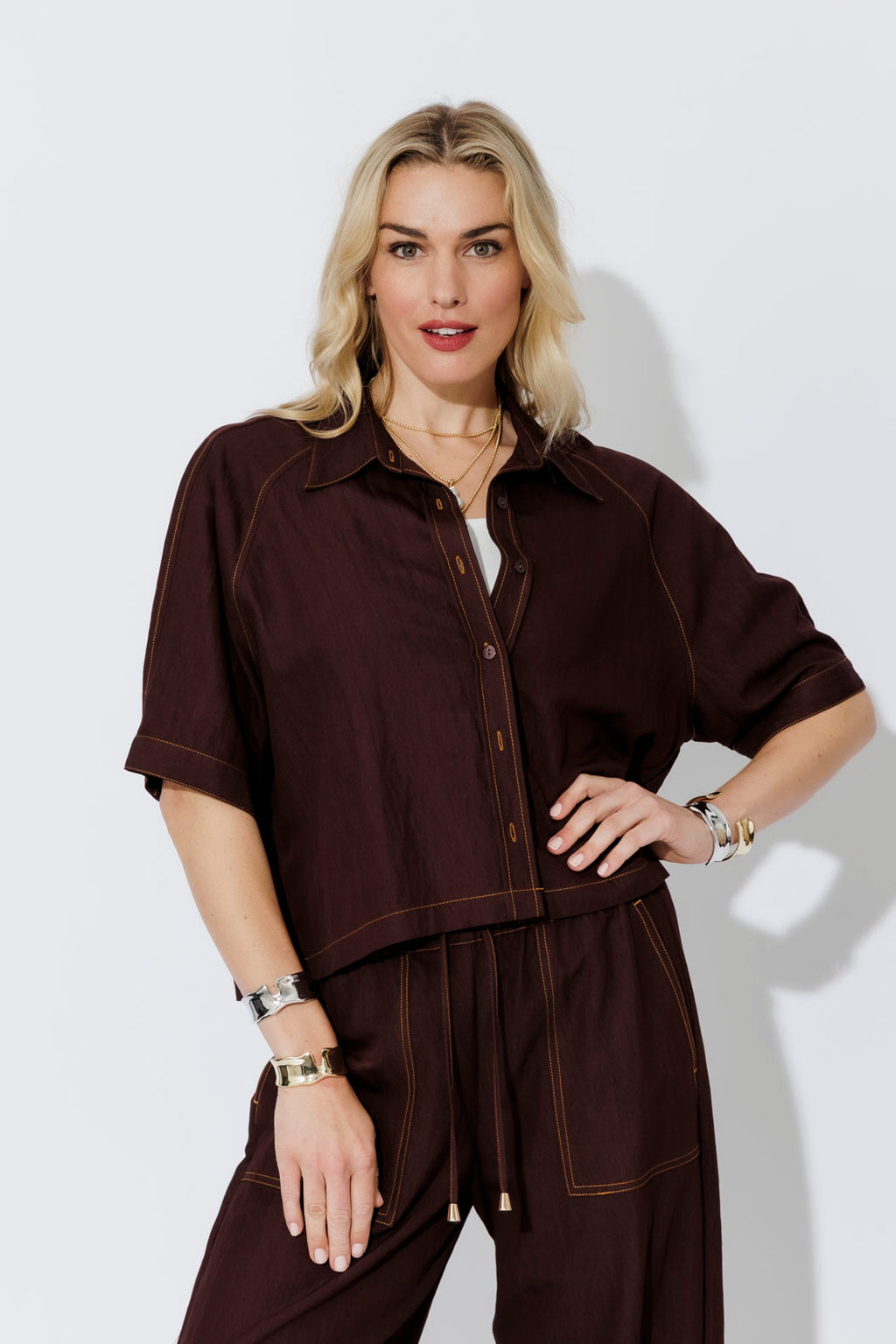 Mahogany Raglan Shirt