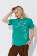 Aqua Washed Cotton Freedom T-Shirt