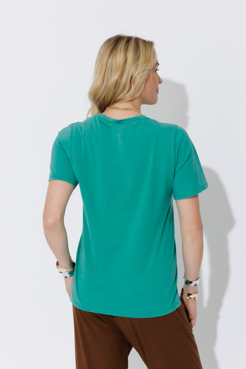 Aqua Washed Cotton Freedom T-Shirt
