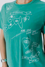 Aqua Washed Cotton Freedom T-Shirt