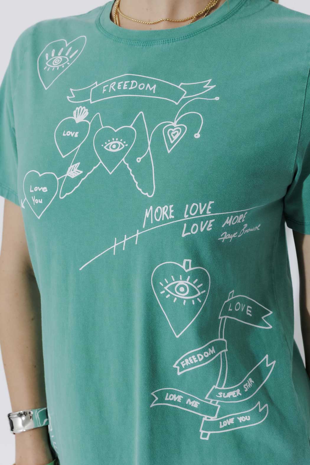 Aqua Washed Cotton Freedom T-Shirt