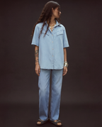Light Denim Tencel Pocket Shirt