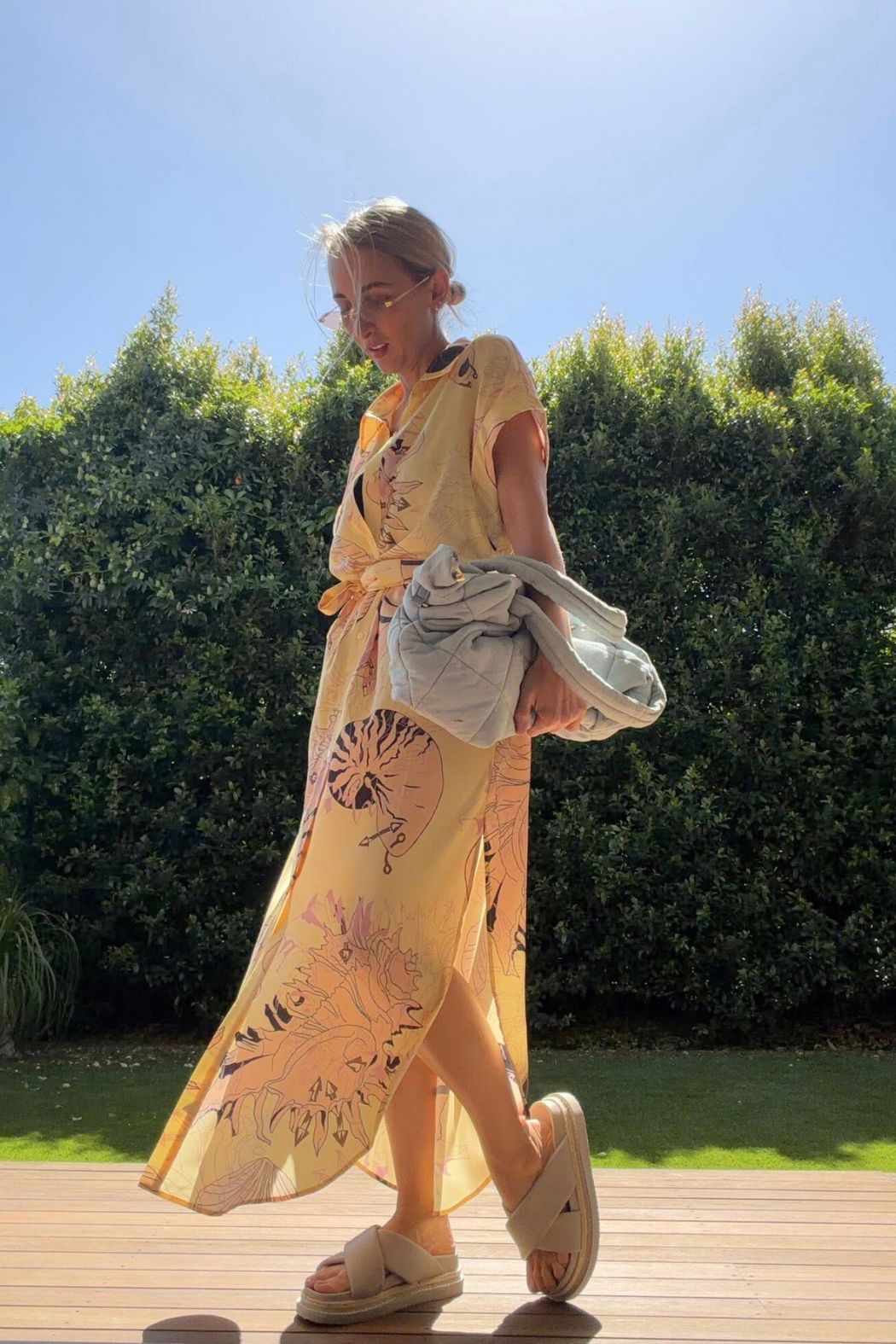 Yellow Shells Shirt Dress