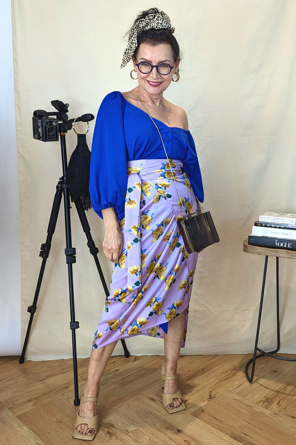 Cobalt Bustier Zhoush Shirt - Final Sale