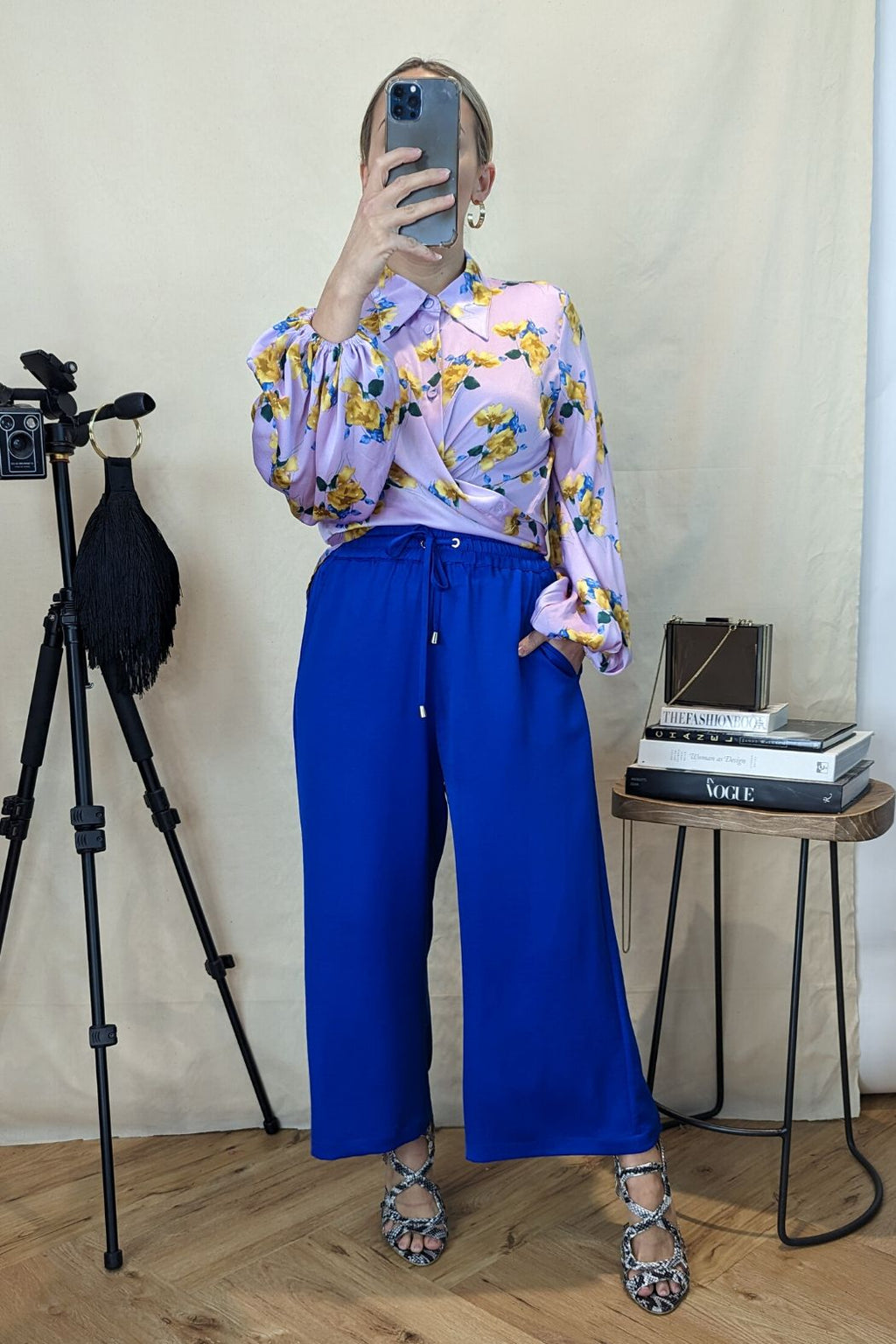 Cobalt Silky Crop Culotte - Sale