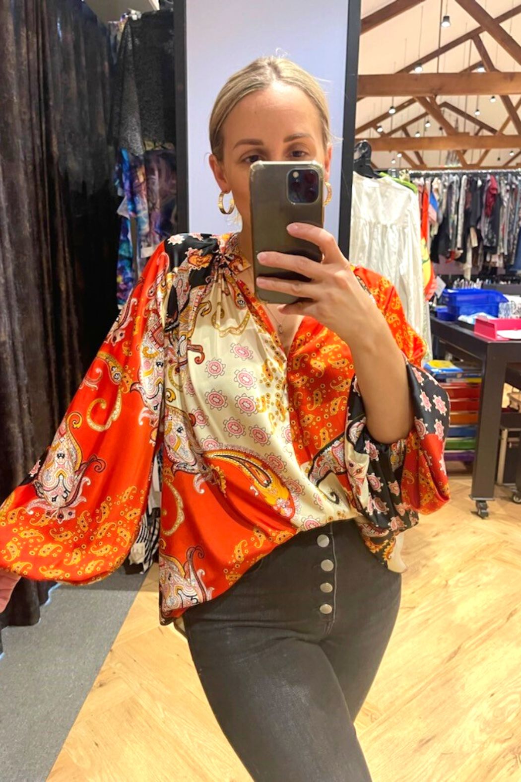 Paisley Silky Bailey Blouse - Sale