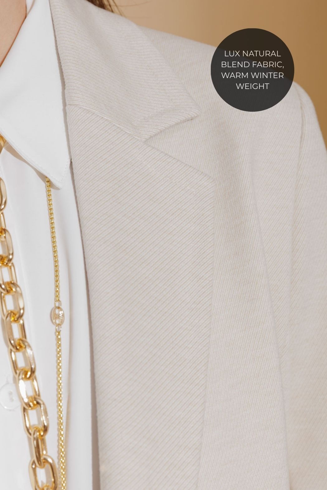 Oatmeal Natural Blend Boyfriend Blazer