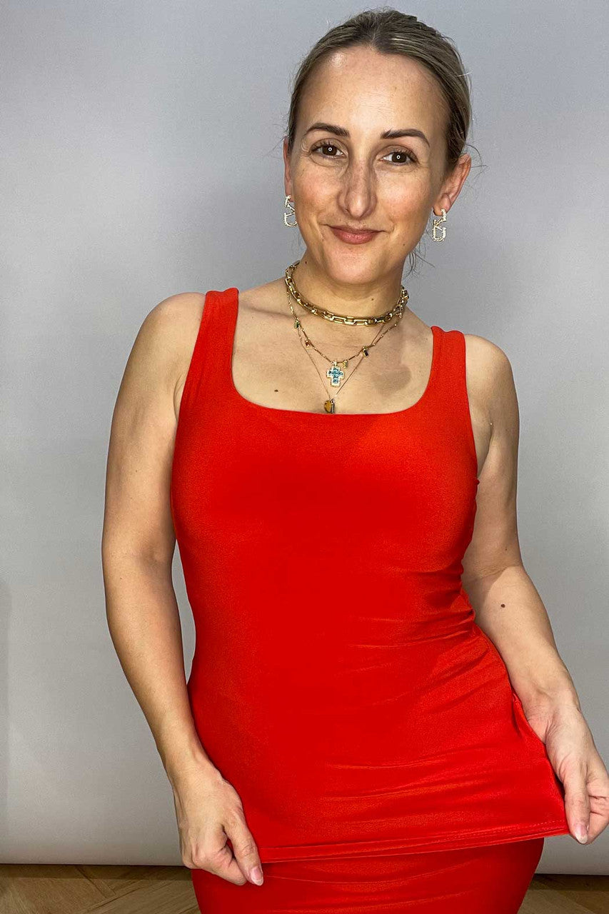 Red Jersey Double Cami