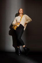 Ivory Chunky V Neck Jumper Ivory S