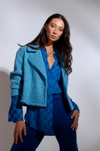 Blue Astra Crop Jacket