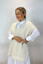Ivory Fluffy Vest - FINAL SALE