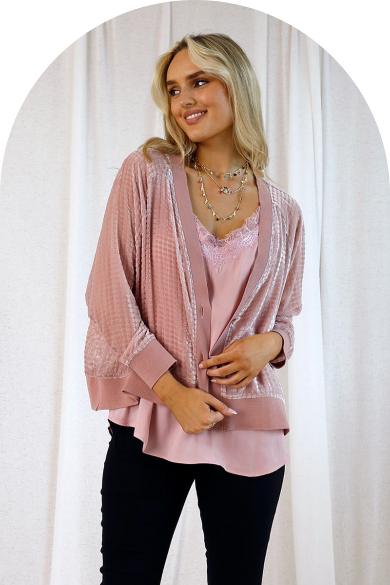 Soft Pink Luxury Cardigan - SALE