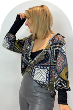 Khaki Silky Andie Shirt - SALE