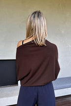 Chocolate Tencel Drape Top
