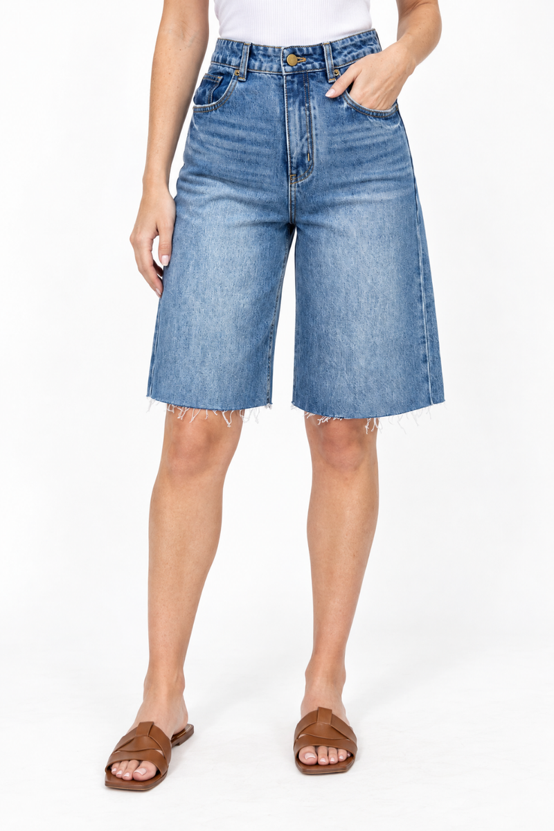 Mid Denim Shorts