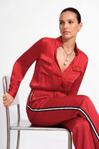 Red Glow Cargo Blogger Shirt