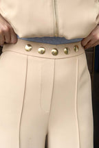 Beige Euro Stud Pant