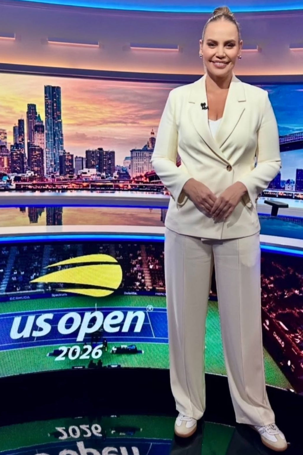 Ivory Lustra Wrap Blazer