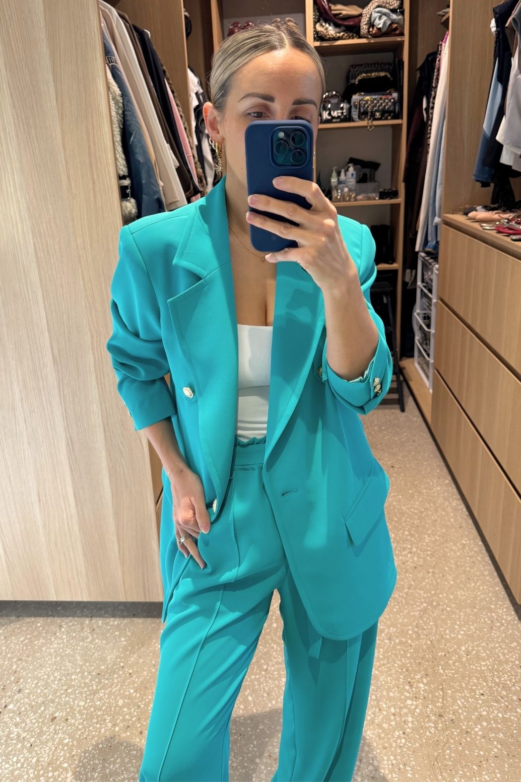 Aqua Euro Trench Blazer