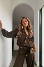 Chocolate Drape Sport Jacket